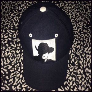 Black Cap Hat W/ Cowboy
